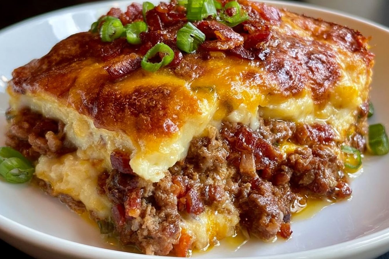 Low Carb Bacon Cheeseburger Casserole