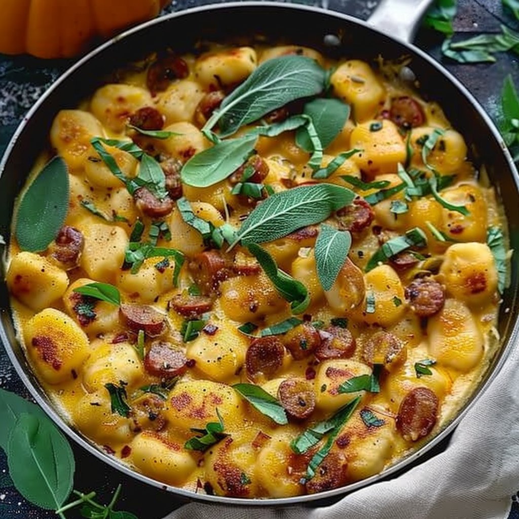 Creamy Pumpkin & Sausage Gnocchi