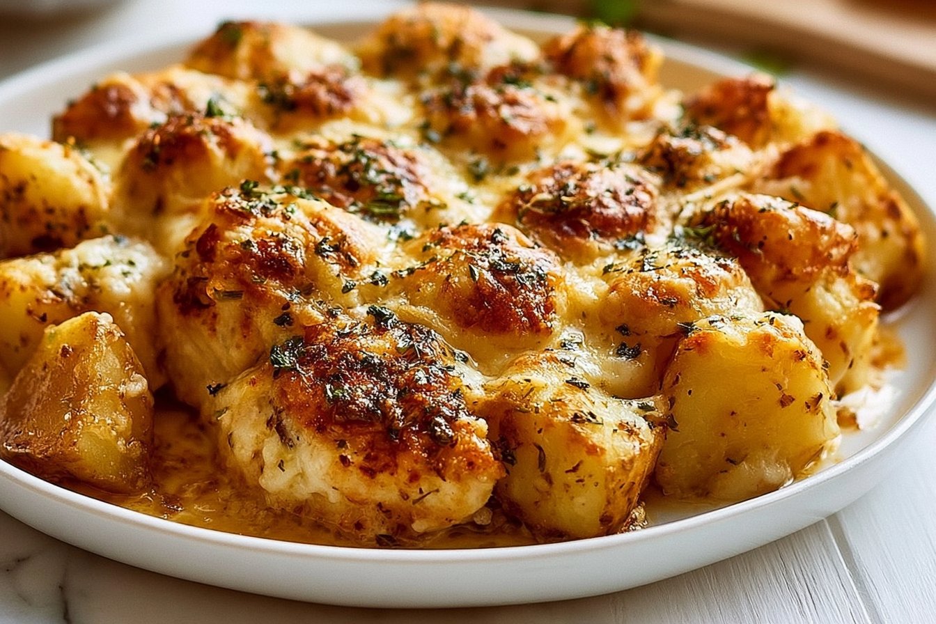Baked Garlic Parmesan Chicken and Potatoes