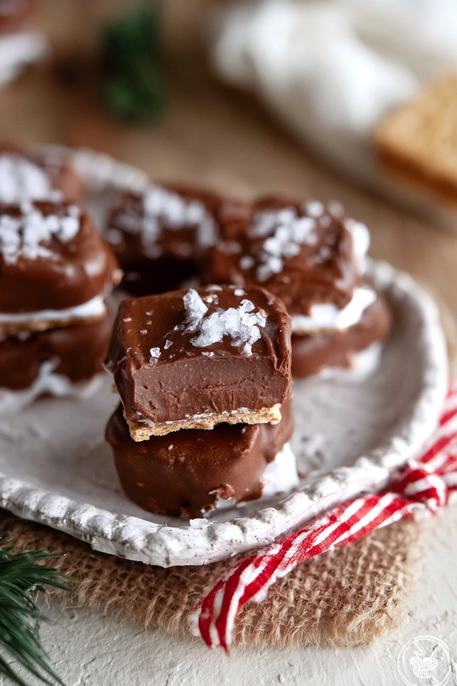 Salted Chocolate Graham Bites