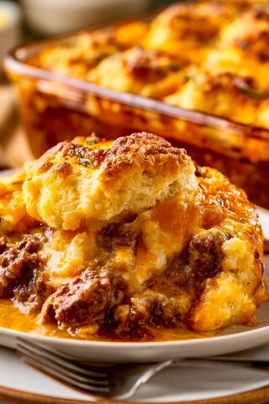Cheddar Bay Ground Beef Cobbler