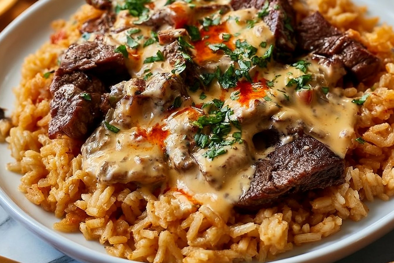 Irresistible Steak &amp; Queso Rice for a Cozy Tex-Mex Night