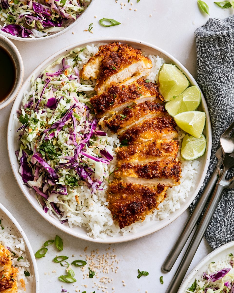 Sesame Chicken Coconut Rice Bowls