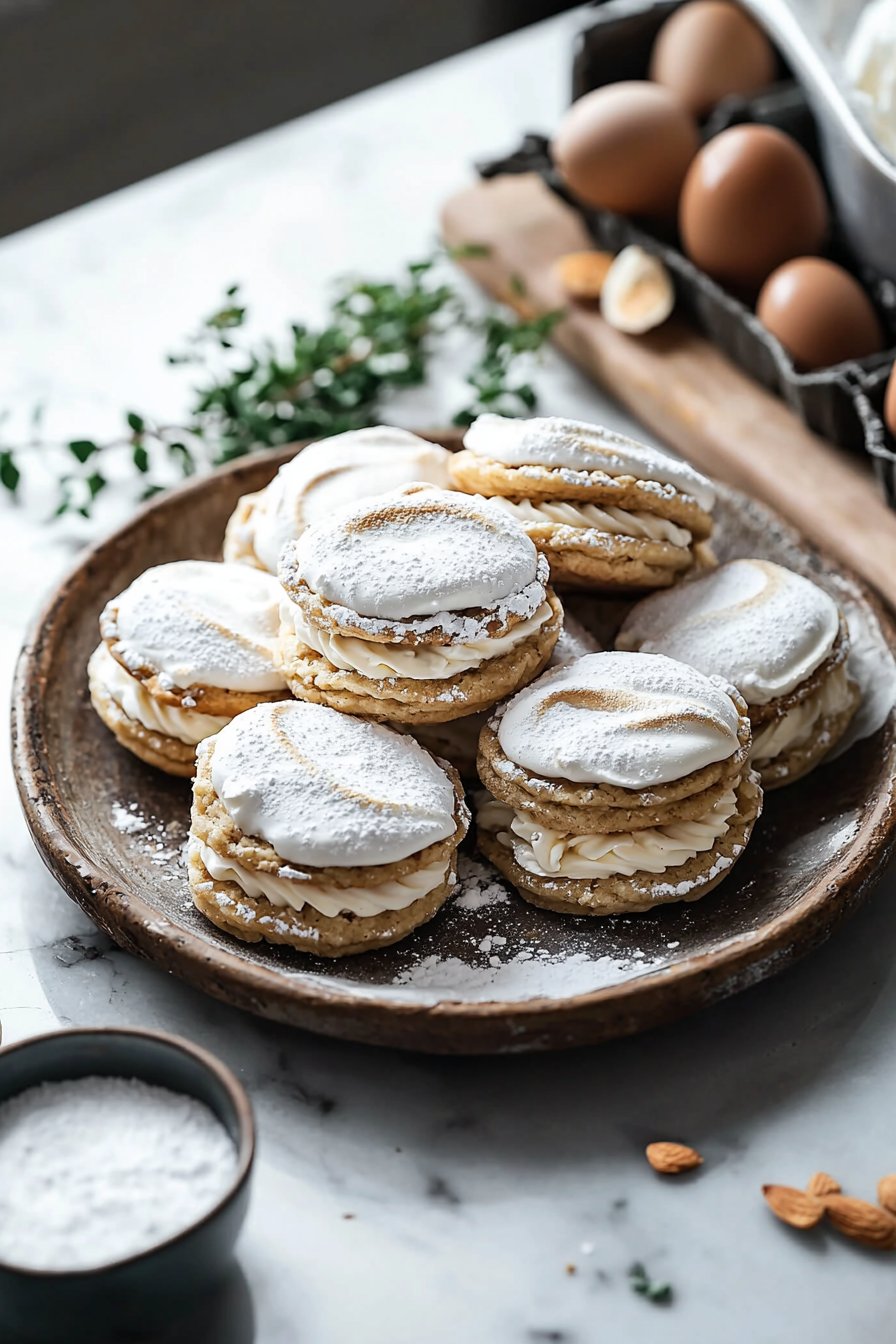Almond Meringue Sandwich Cookies