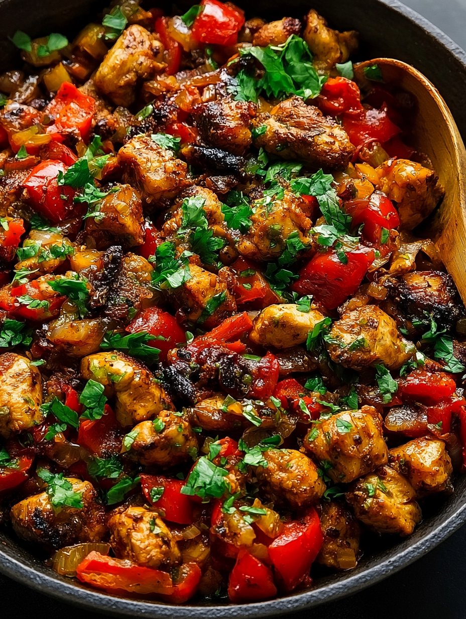 Salteado de Pollo Mediterráneo