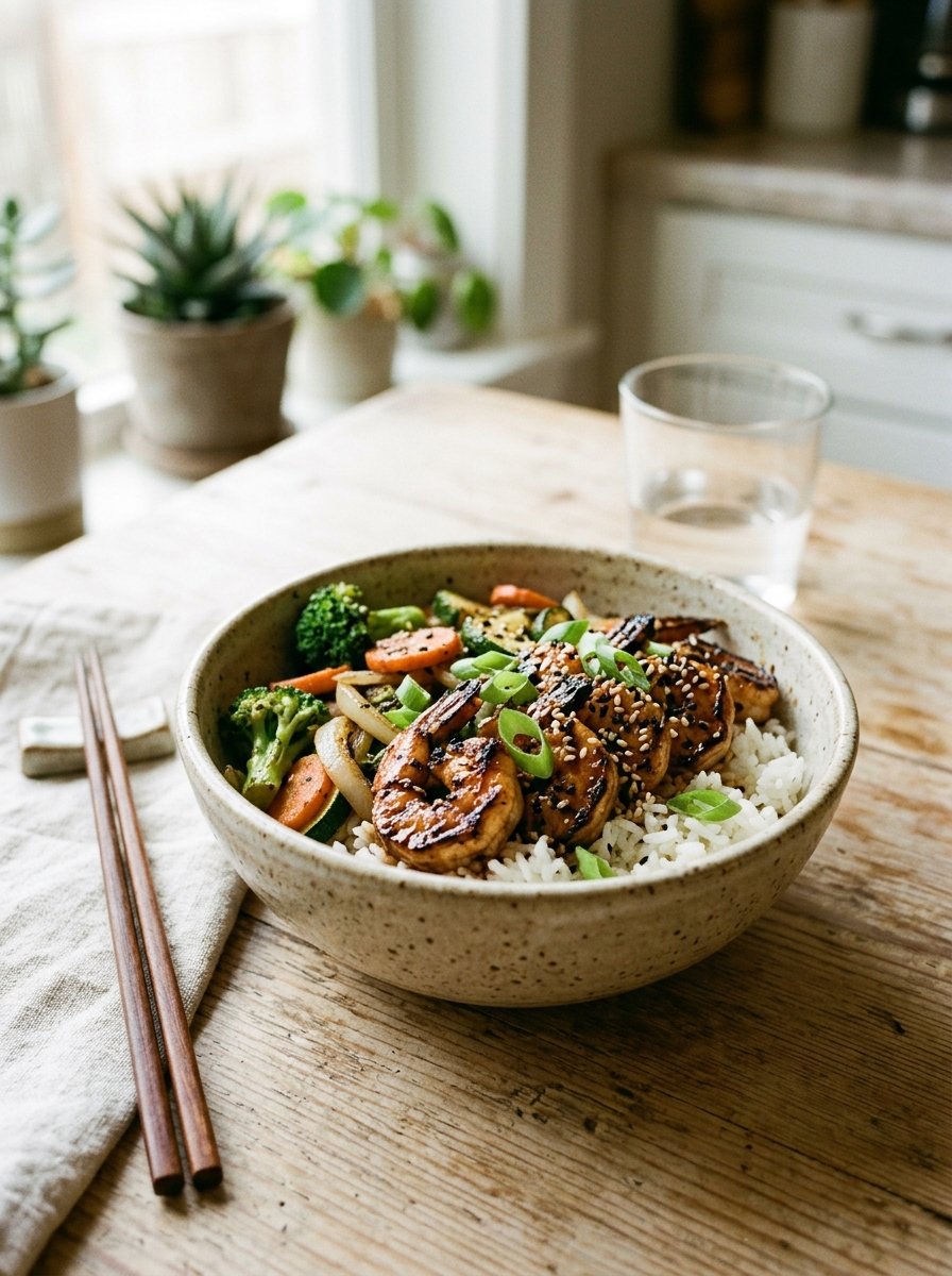 Hibachi Shrimp Rice Bowls