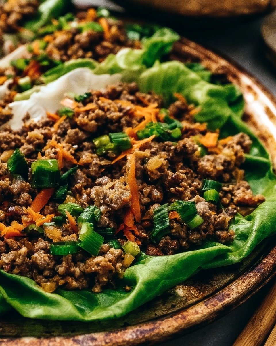 Ground Beef Lettuce Wraps