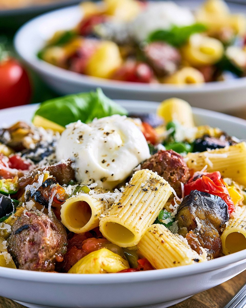 Rigatoni with Grilled Vegetables