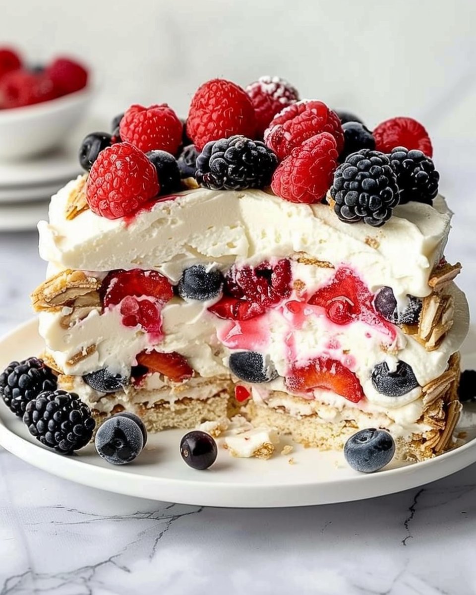 Summer Berry Icebox Cake
