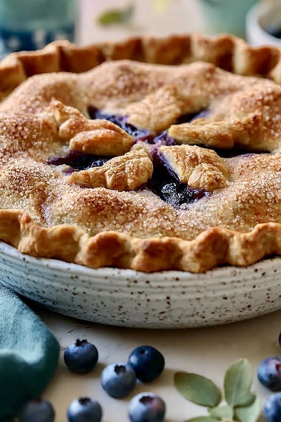 Golden Blueberry Pie