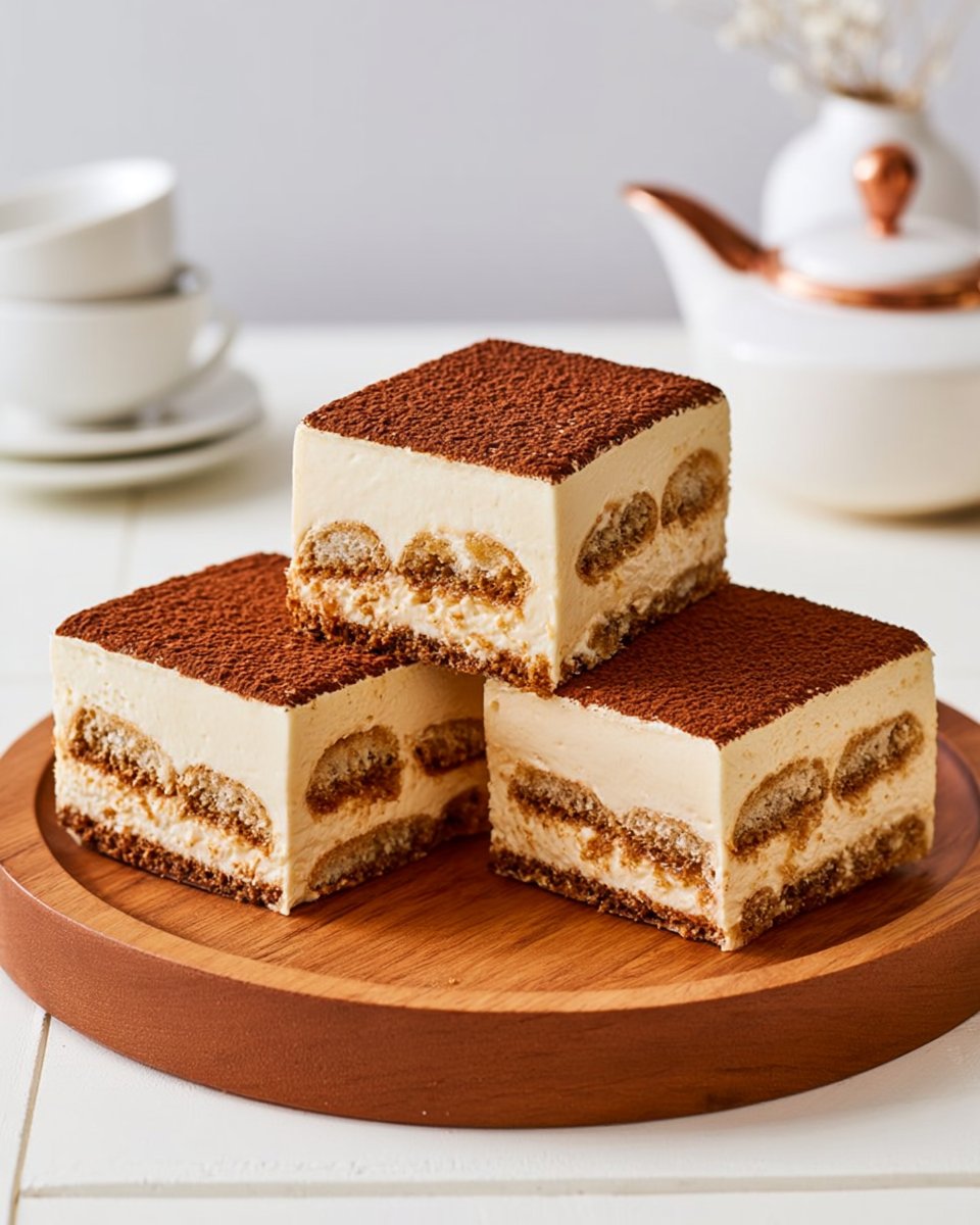 No-Bake Tiramisu Cheesecake Squares