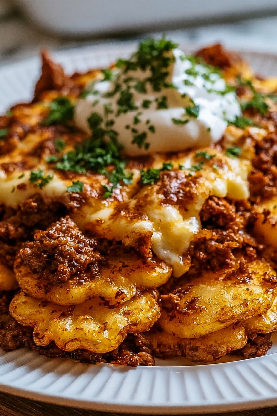Healthy Loaded Beef and Potato Bake