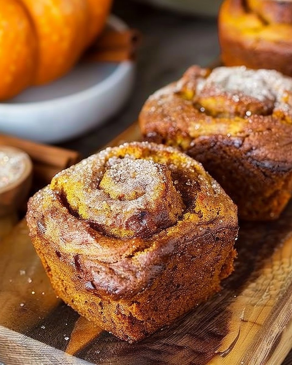 Cinnamon Swirl Pumpkin Bread Minis
