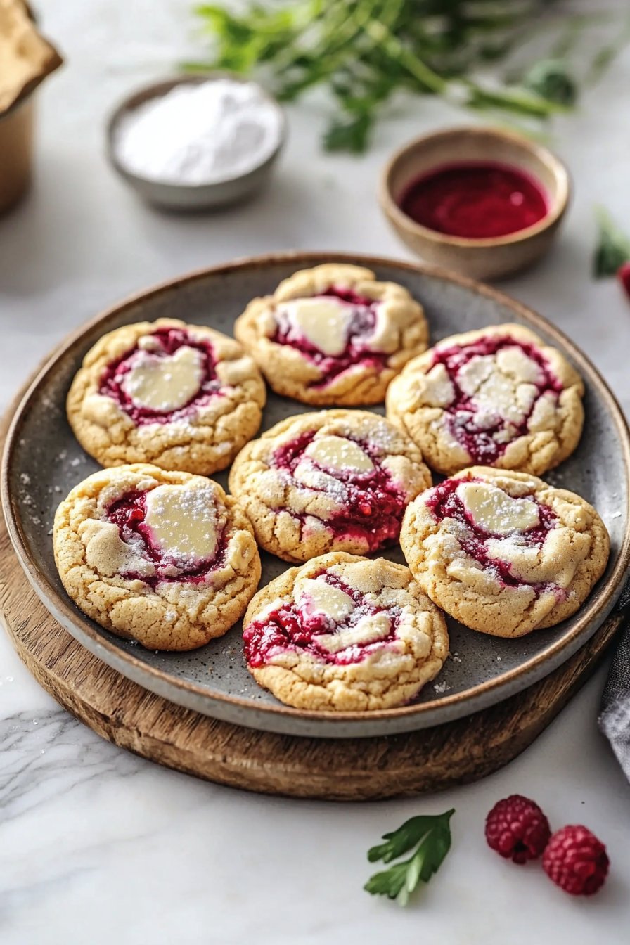 Raspberry Swirl Cookies