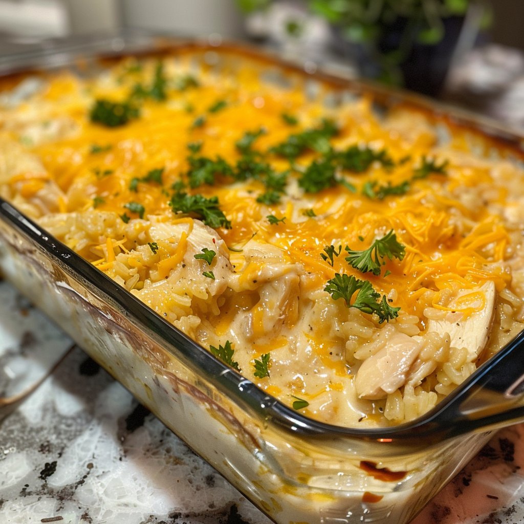 Cheesy Chicken Rice Casserole Recipe