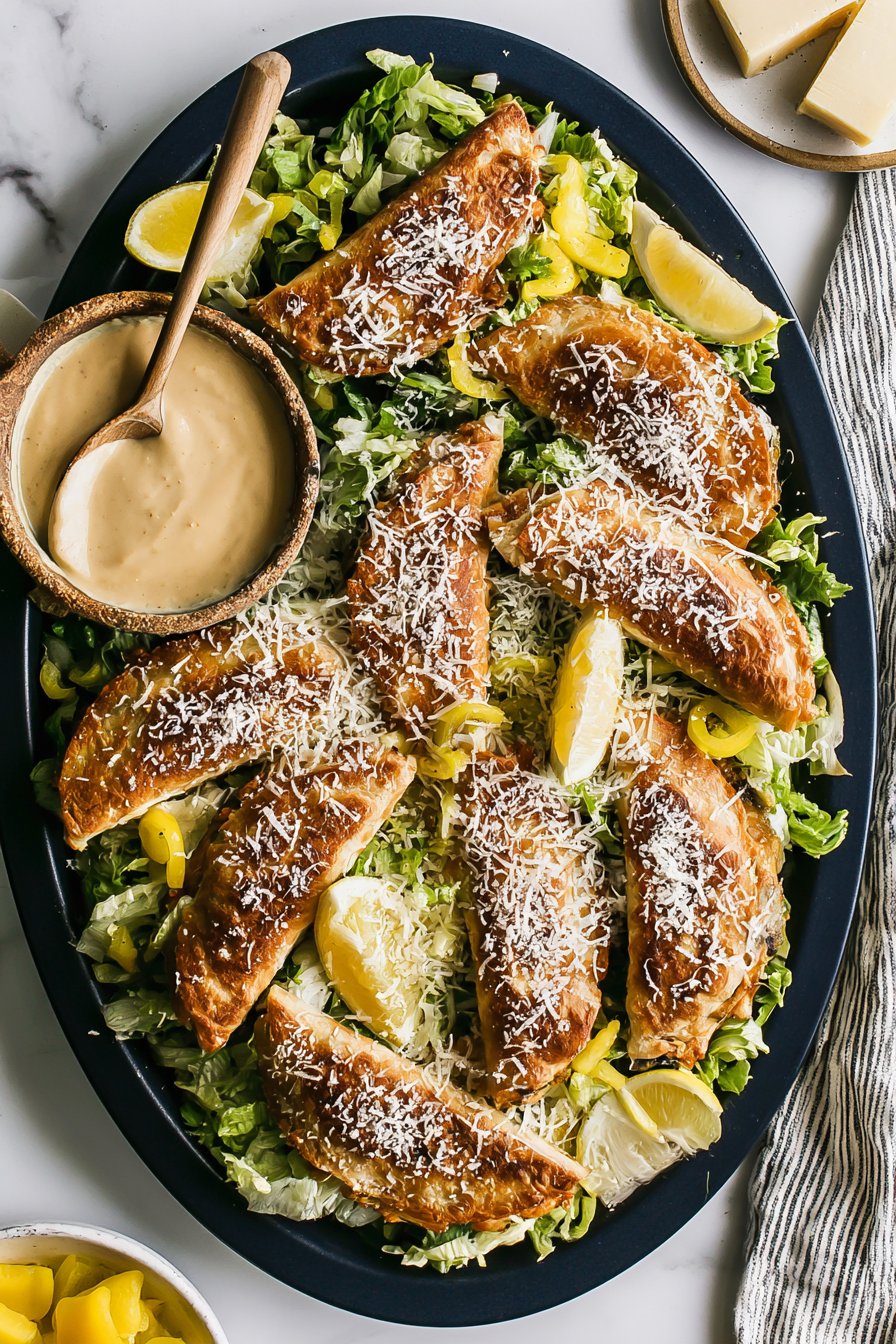 Chicken Caesar Smash Tacos