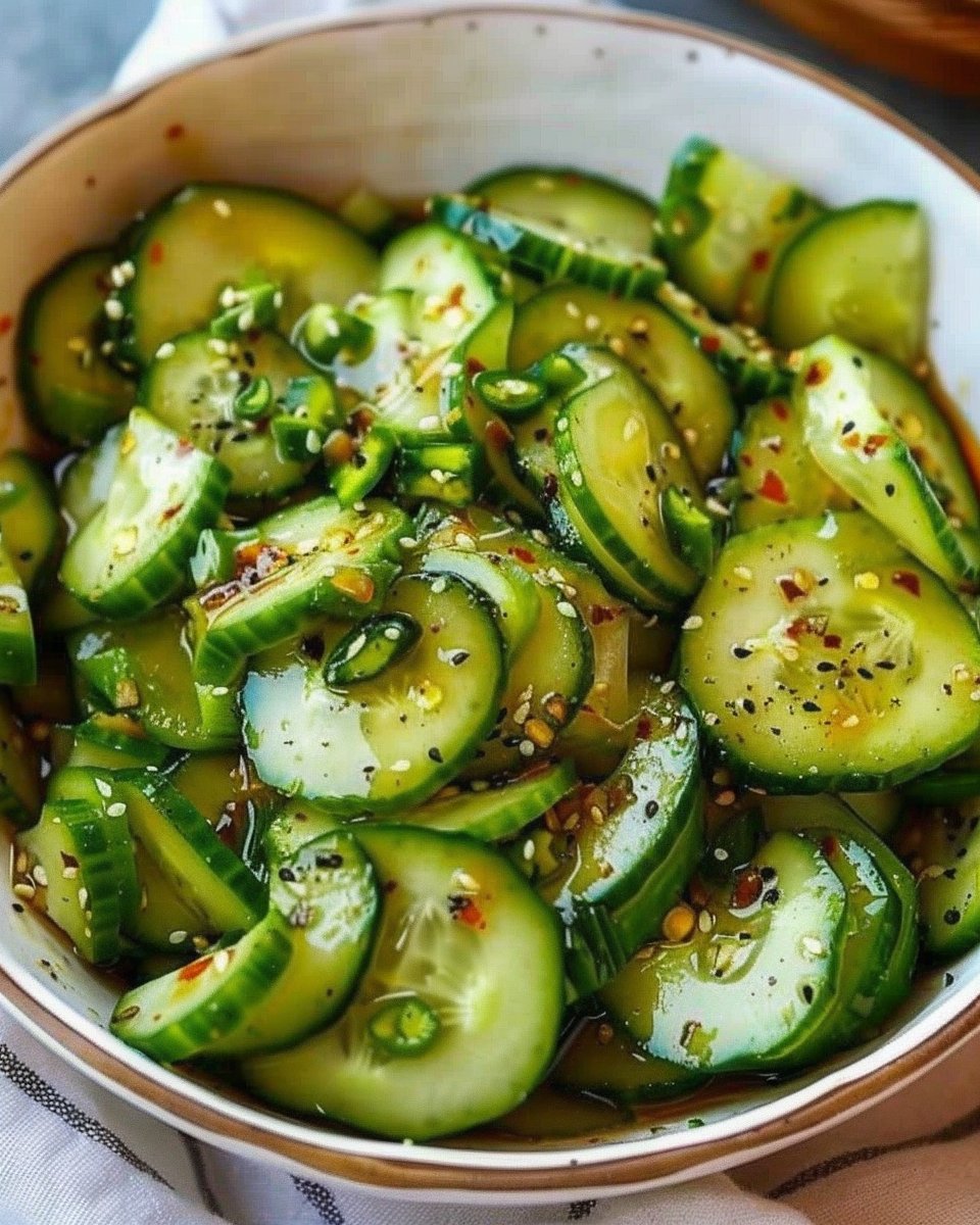 Easy Spicy Smacked Cucumber Salad