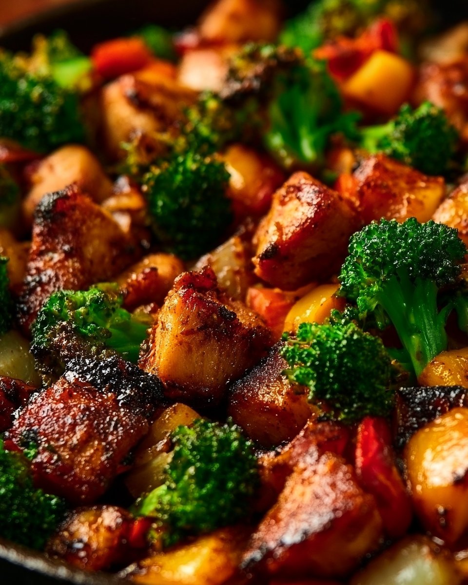 Hähnchen und Gemüse aus der Heißluftfritteuse