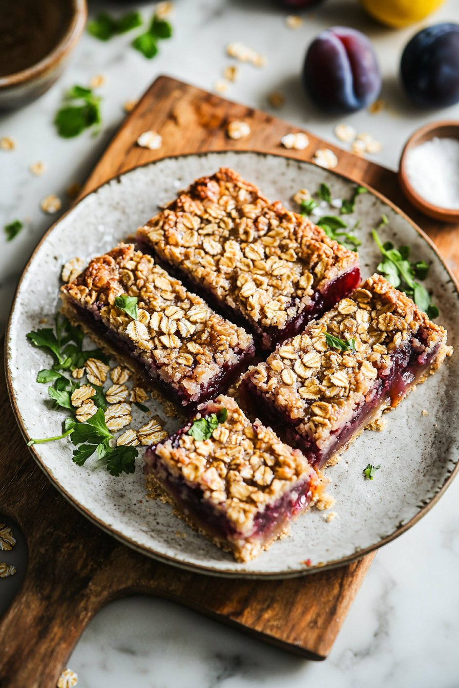 Oatmeal Plum Bars