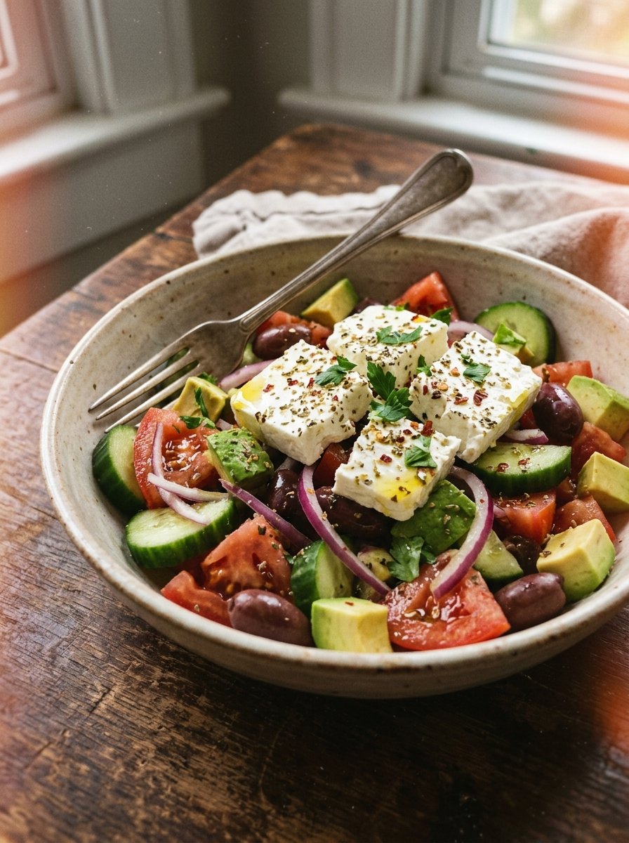 Greek Salad with Avocado