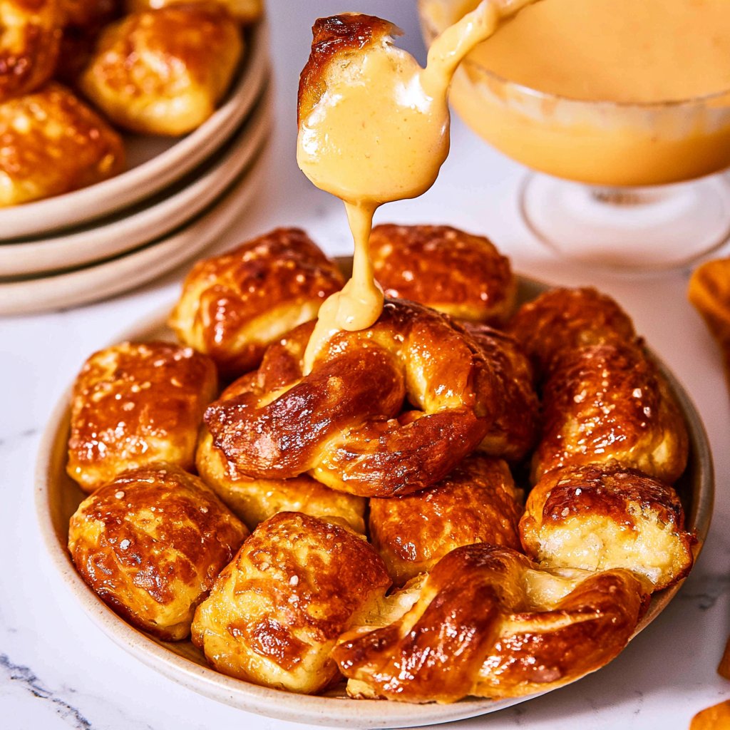 Soft Pretzel Bites with Beer Cheese