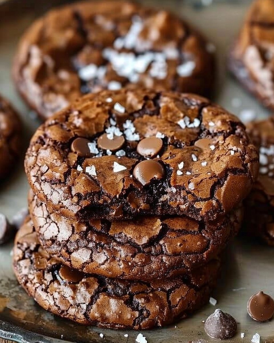 Salted Brownie Cookies