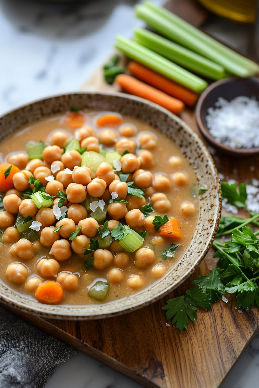 Einfache Kichererbsensuppe