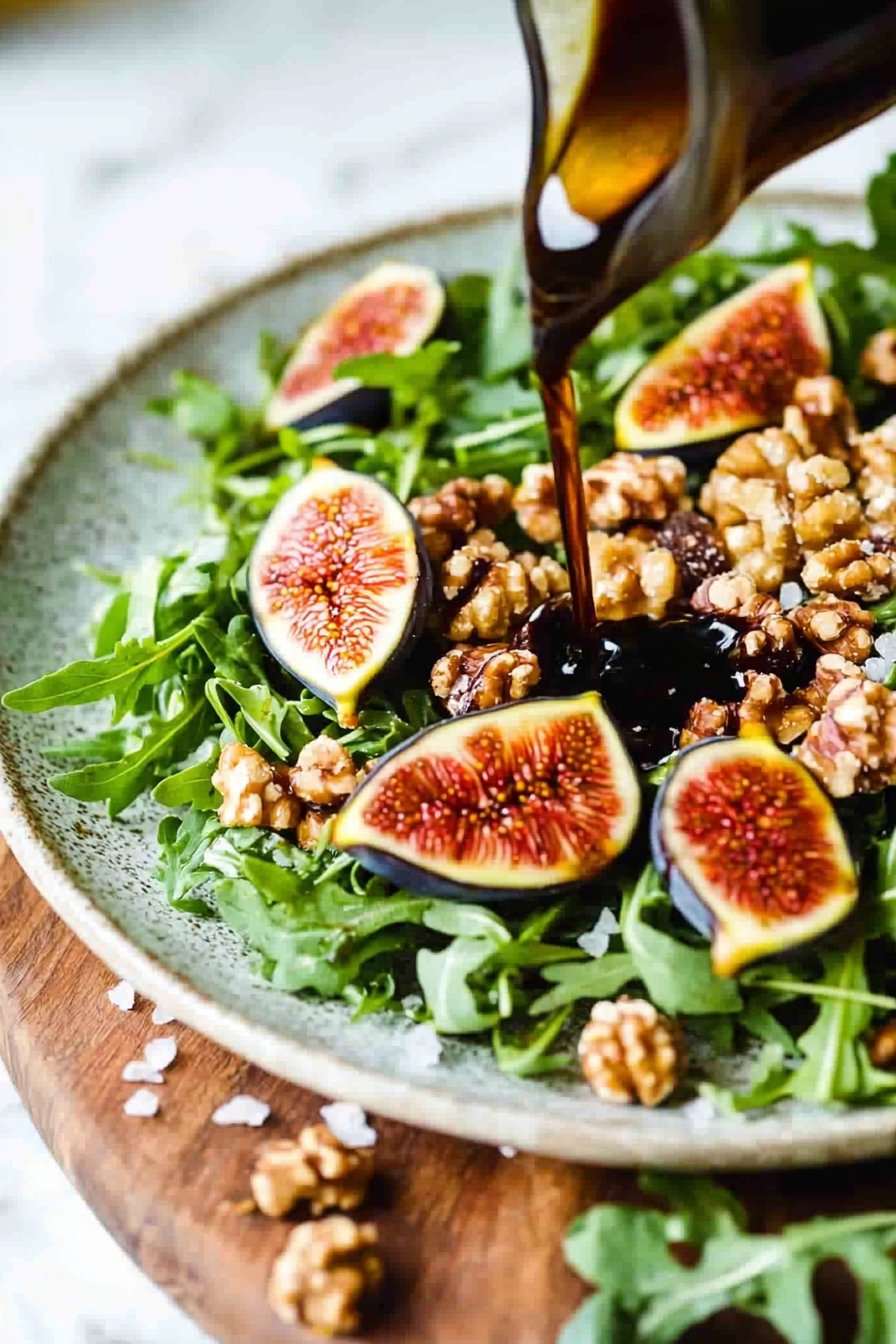 Feigen-Rucola-Salat mit kandierten Walnüssen