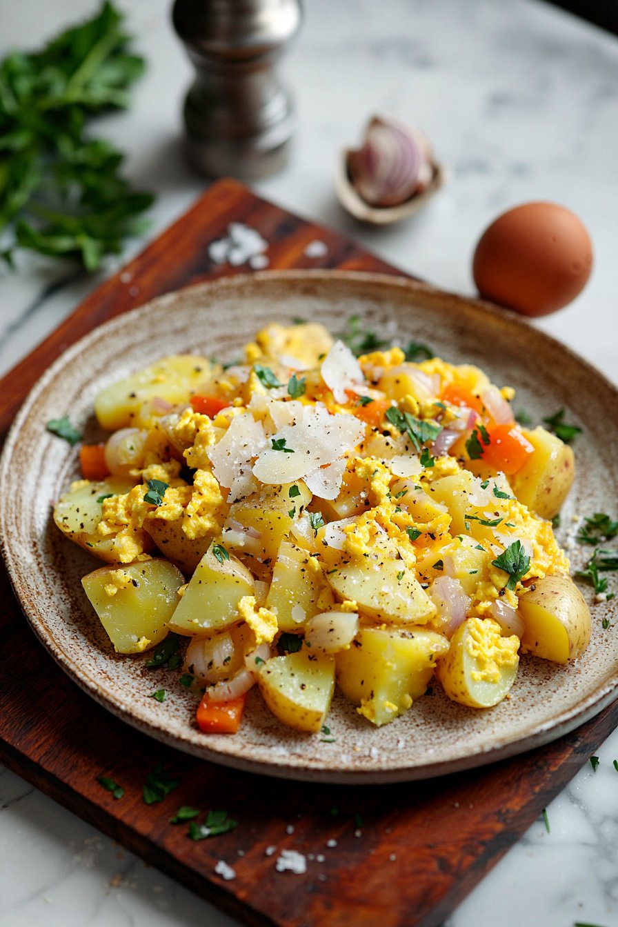 Käse Kartoffel Eier Rührei