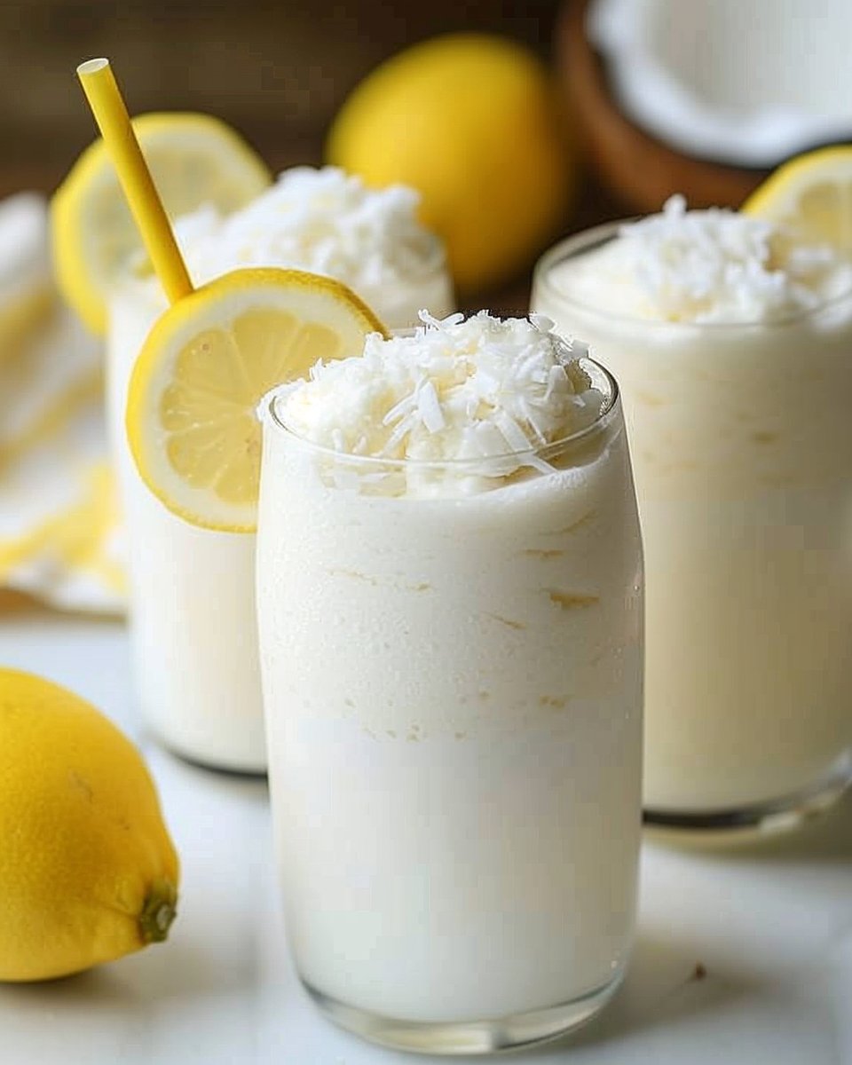 Frozen Whipped Coconut Lemonade