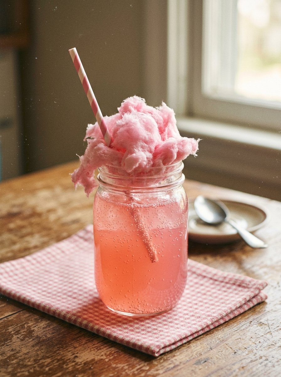 Sparkling Pink Lemonade with Cotton Candy