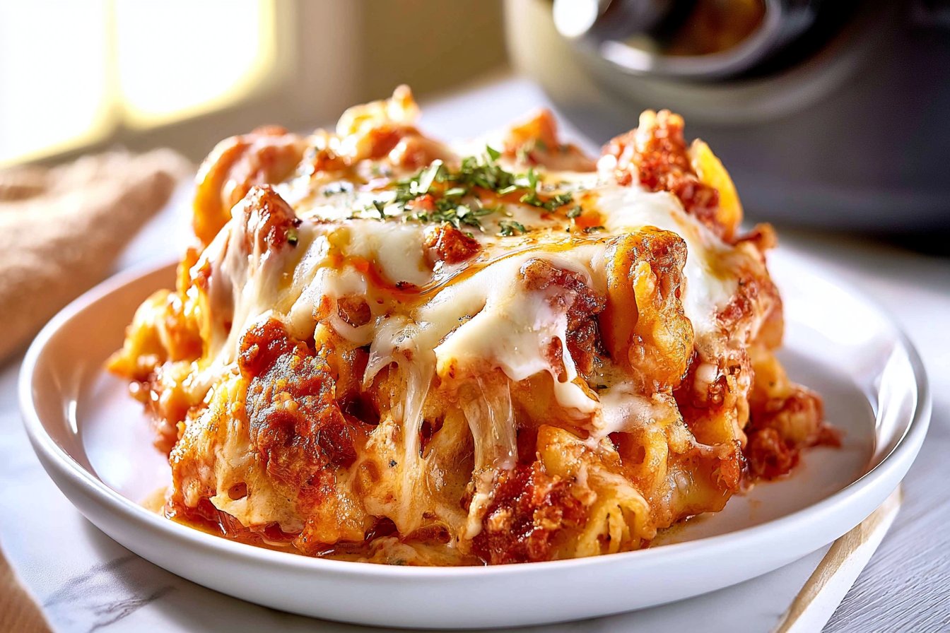 Crock Pot Pizza Casserole