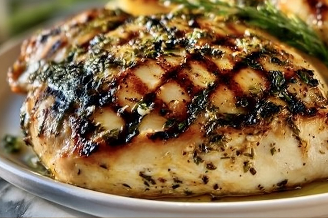 Lemon Herb Grilled Chicken 2 Grilled Chicken Breasts with Herbs and Lemon