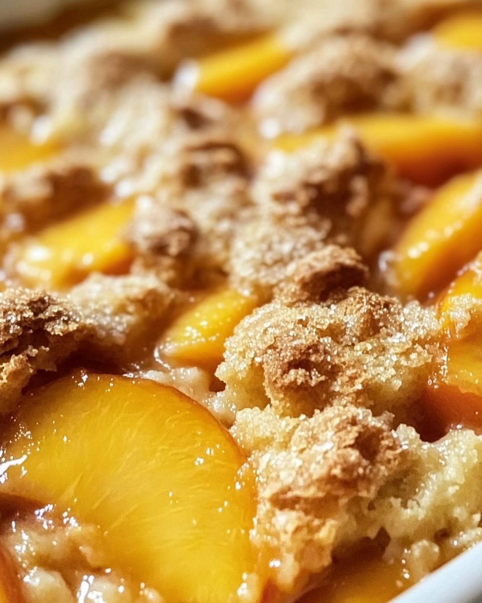 Easy Peach Cobbler with Canned Peaches