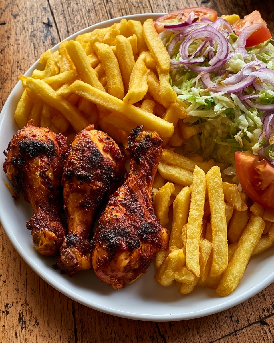 Crispy Chicken Drumsticks & Fries Plate