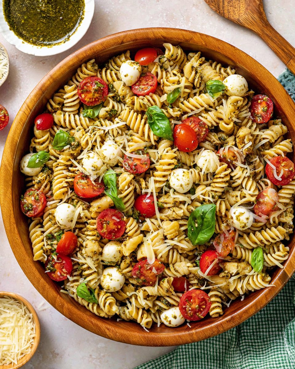 Caprese Pesto Pasta Salad