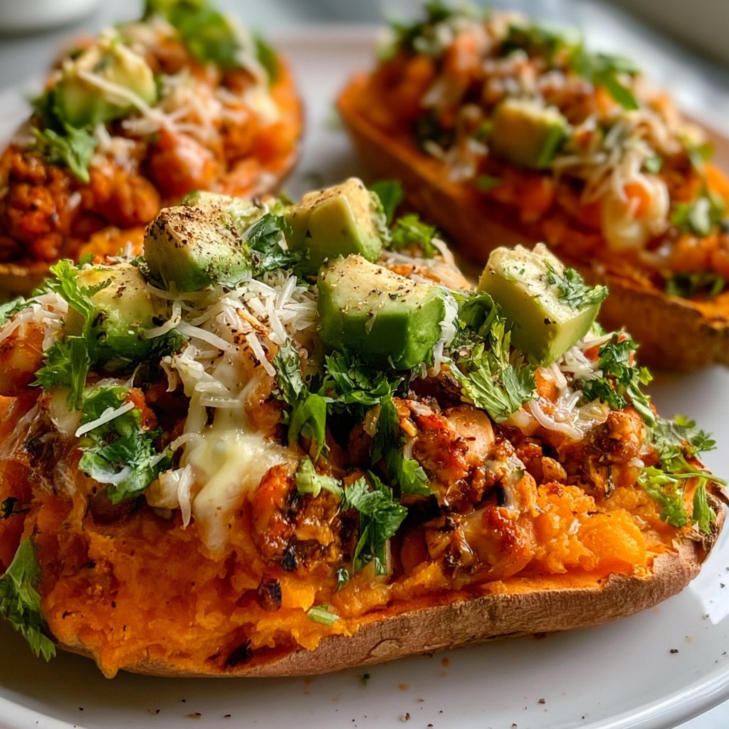 Protein-Packed Sweet Potato Boats