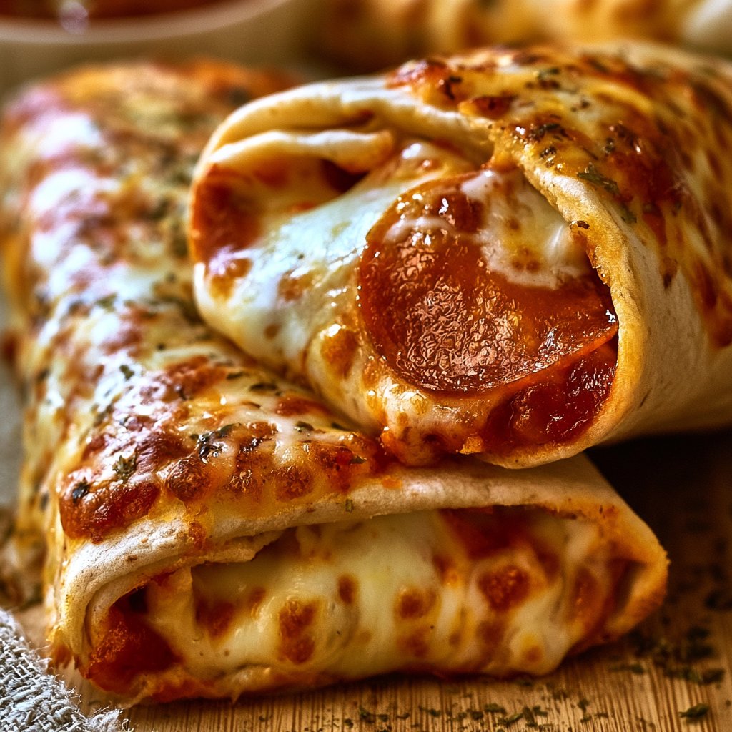 Käse-Pizza-Wraps