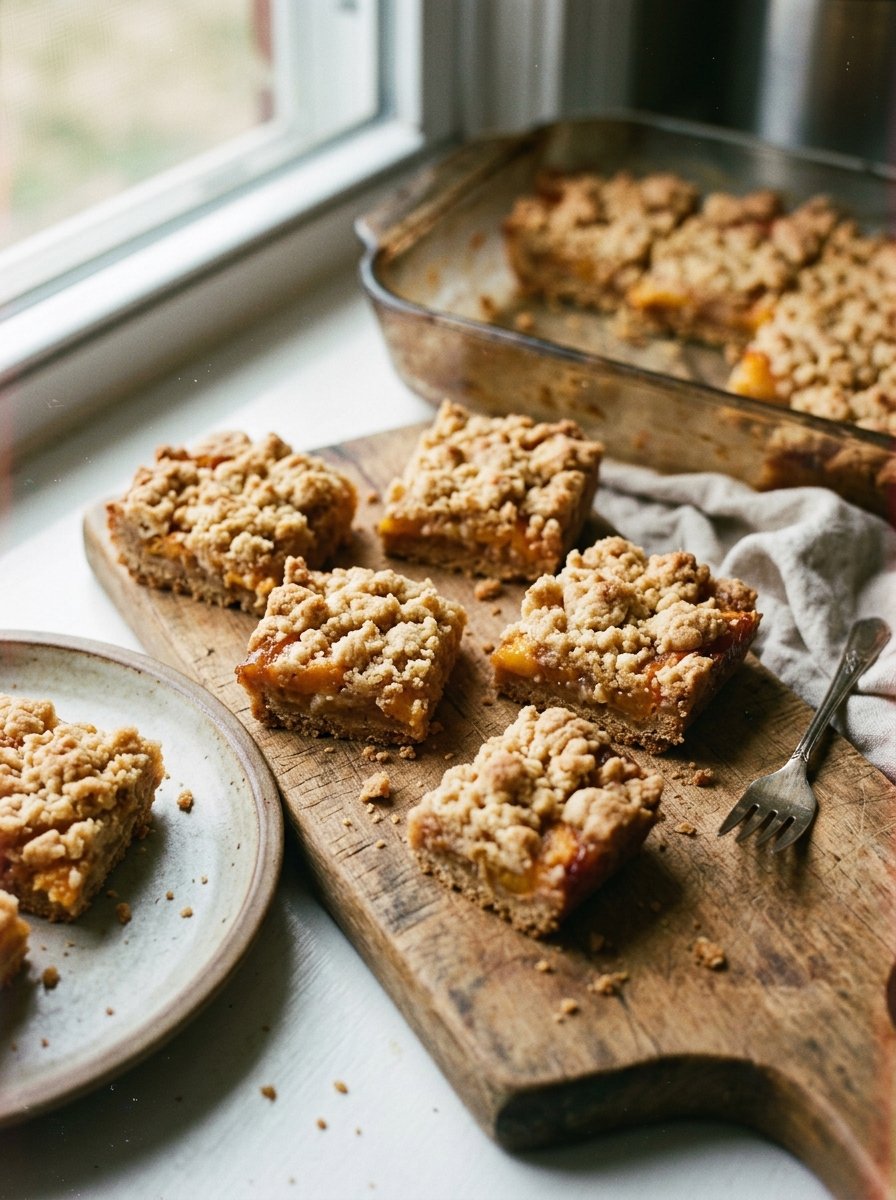 Irresistible Peach Crumb Bars