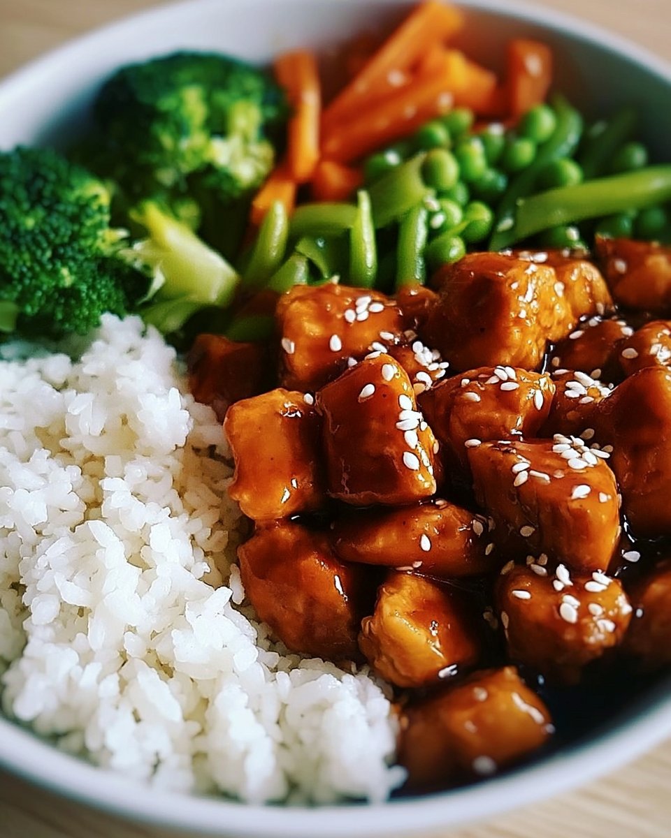 Healthy Sesame Chicken Dinner