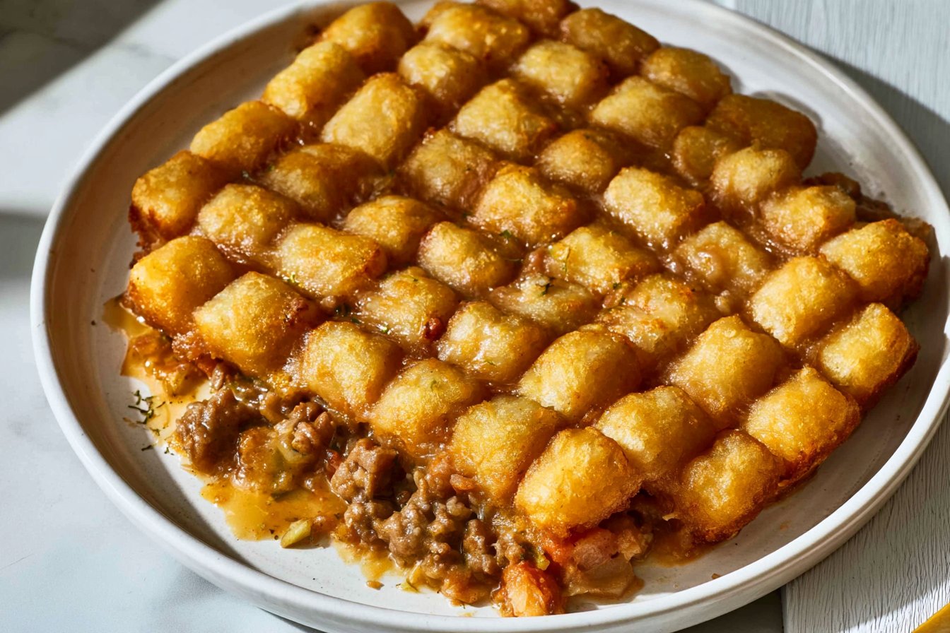 Hamburger Casserole with Tater Tots