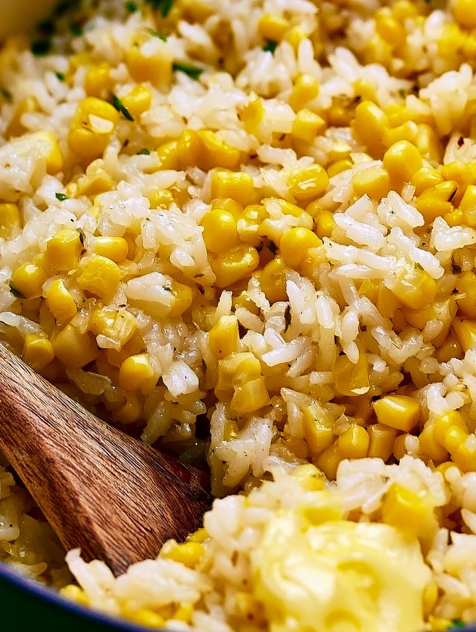 Arroz con maíz y ajo