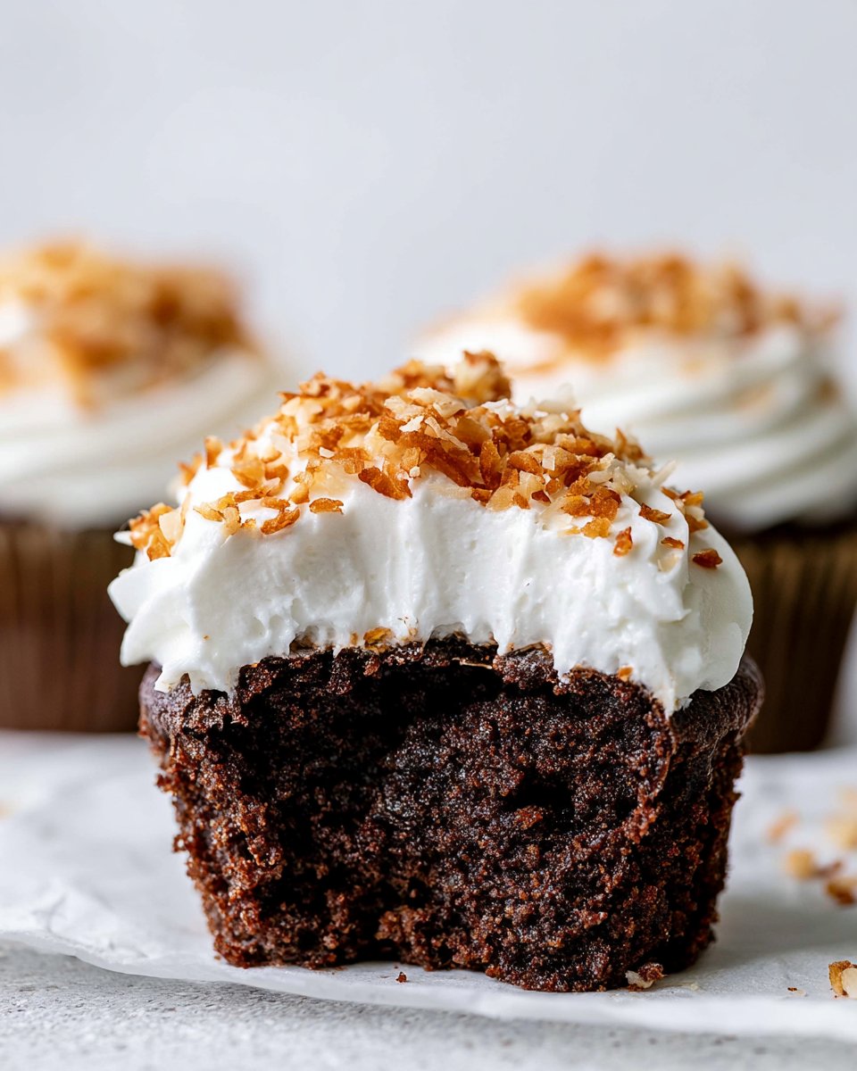 Chocolate Coconut Cupcakes