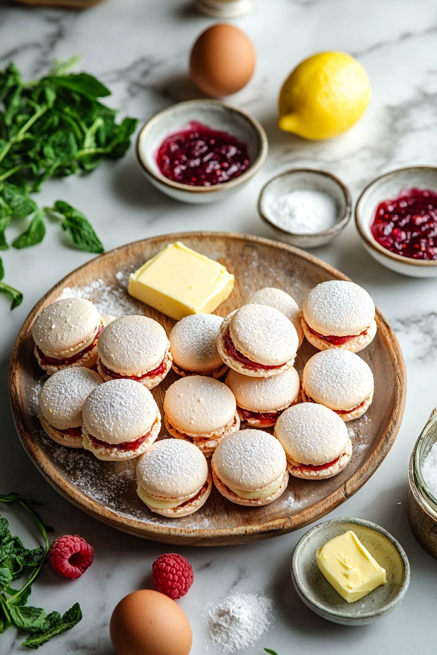 Lemon Raspberry Macarons