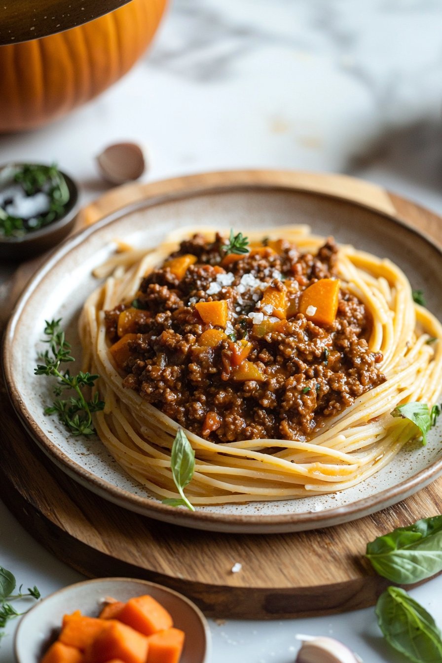 Pumpkin Beef Bolognese