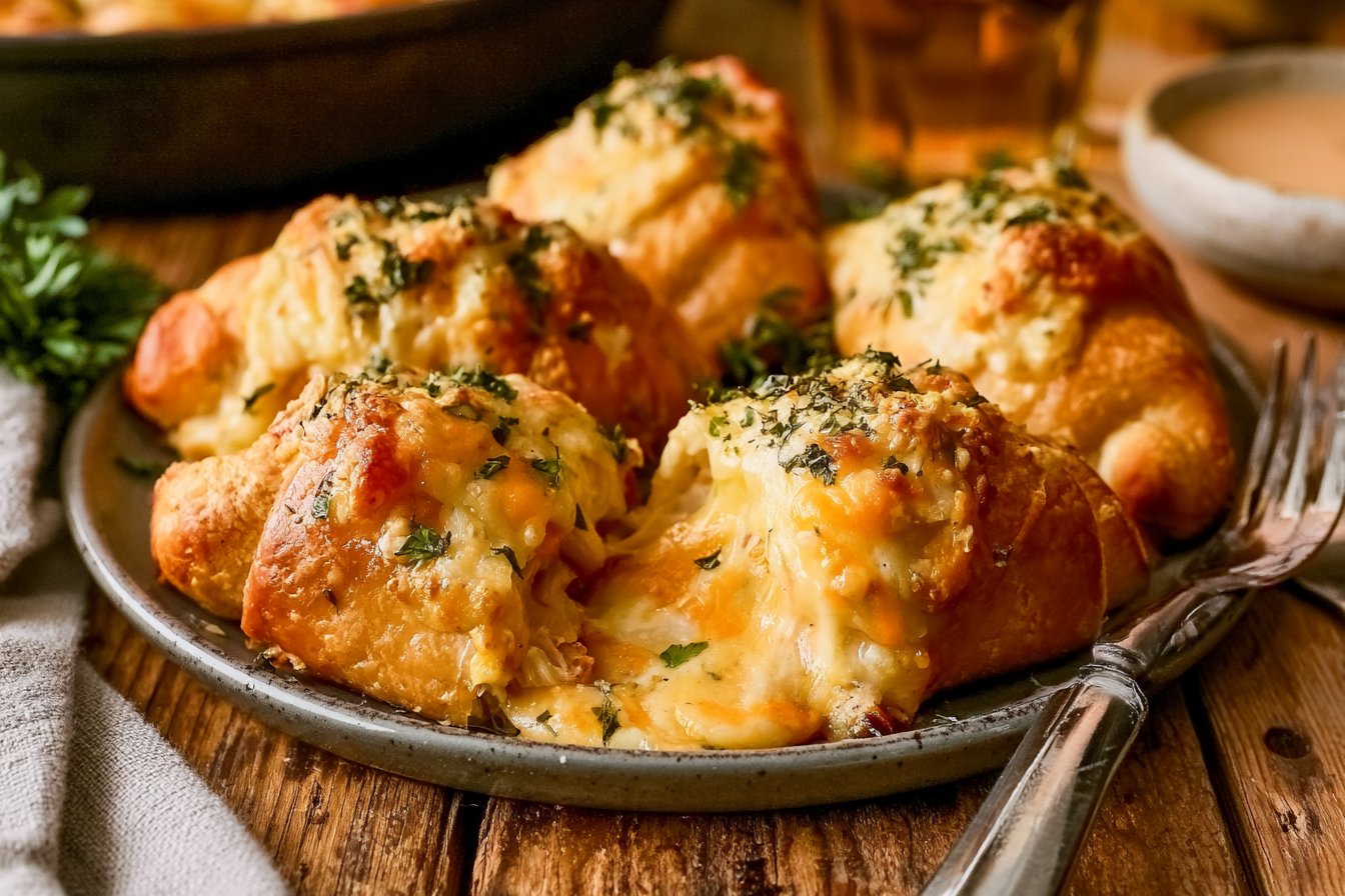 Cheesy Chicken Crescent Rolls