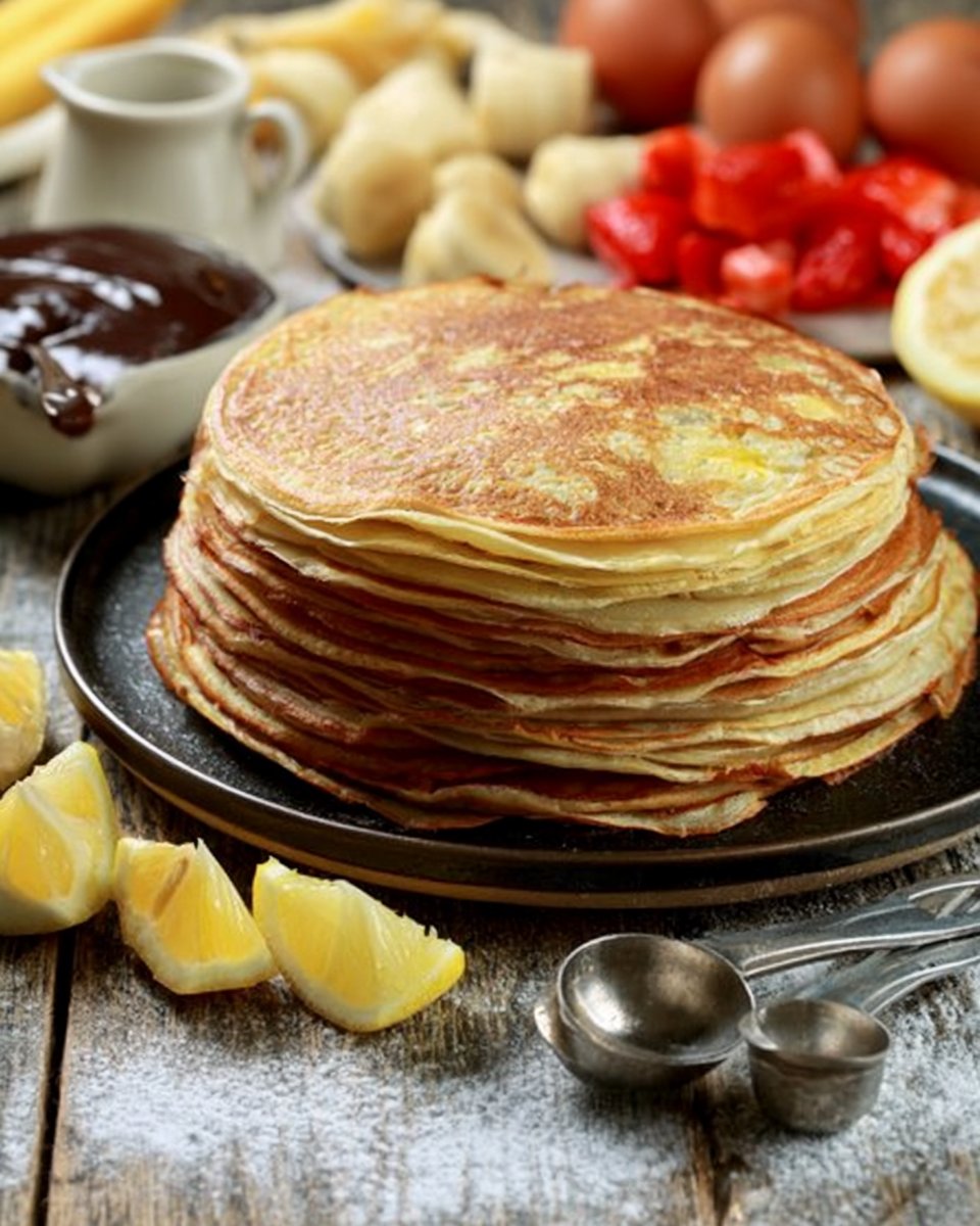 Easy English Pancakes - Sweet Crepes