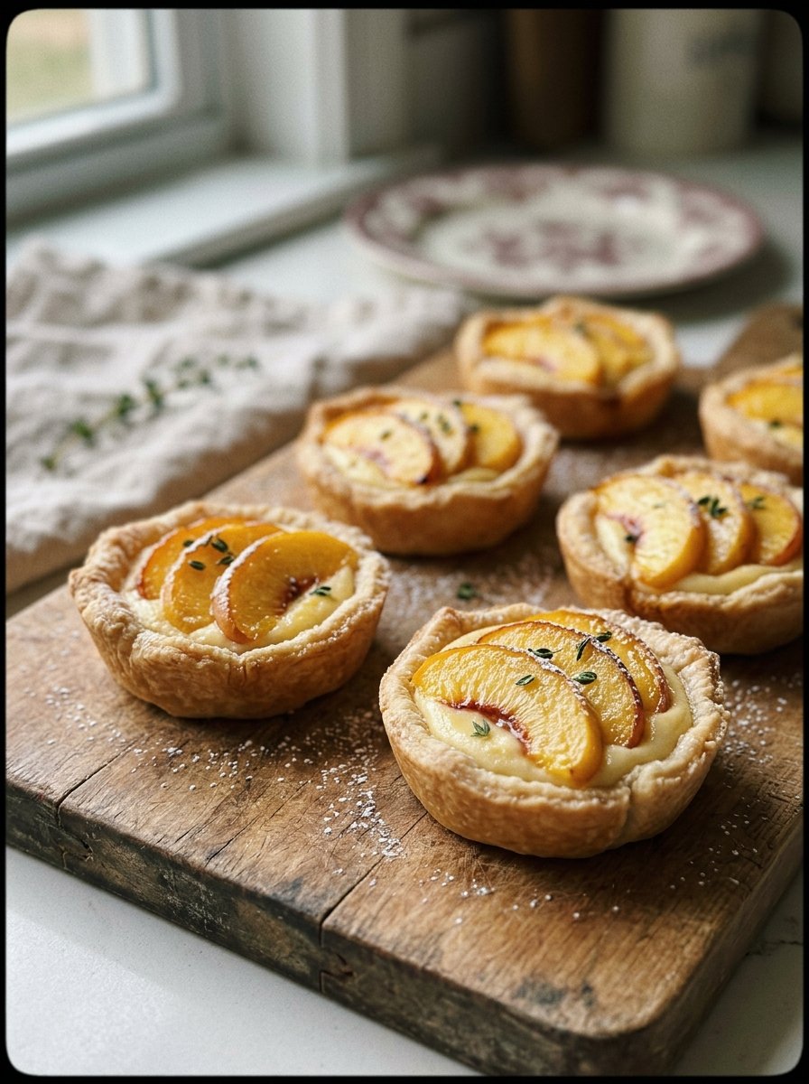 Mini Peach and Cream Cheese Tarts