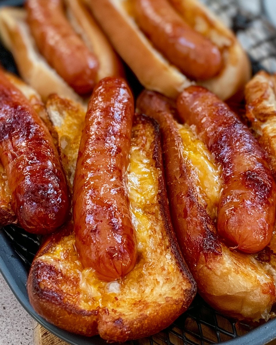 Air Fryer Grilled Cheese Hot Dogs