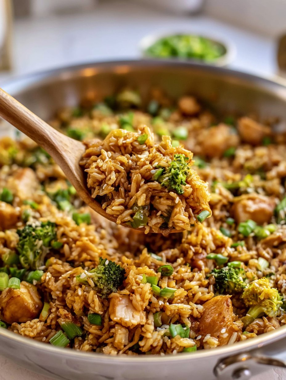 Arroz frito de pollo teriyaki que hace agua la boca - FlirtyFood